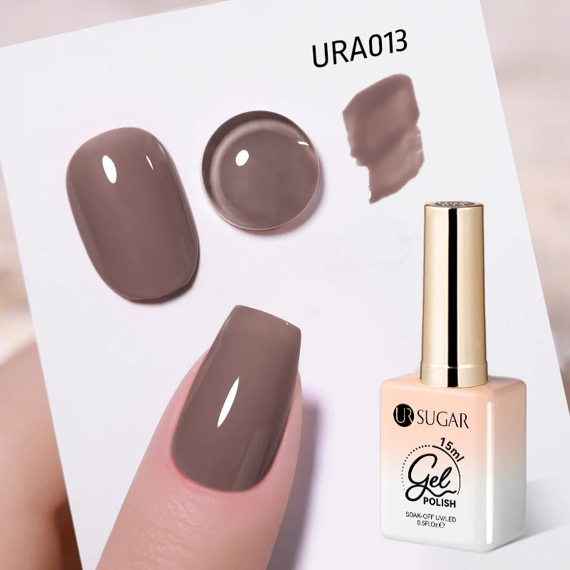 UR SUGAR 15ml Jelly Milky White Translucent Color Gel Polish Semi Permanent UV Gel Nail Art Soak Off Gel Varnish Latest Fashion