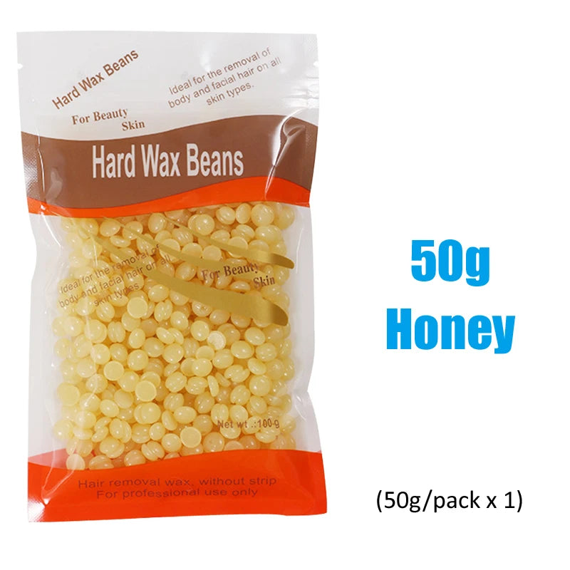 50g Brazilian Hard Waxing Wax Beans Fast Waxing Machine Hot Film Painless For Body Hairs Removal Beans Unisex Hair Removal