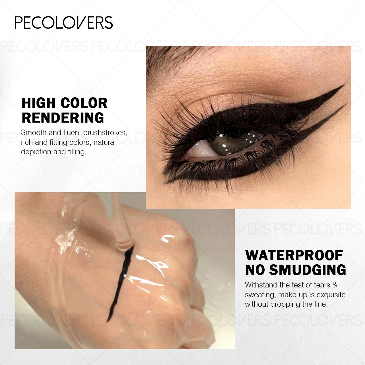 Long-Lasting Gel Black Eyeliner Pencil - Waterproof Matte Eye Makeup Tool with Quick-Drying