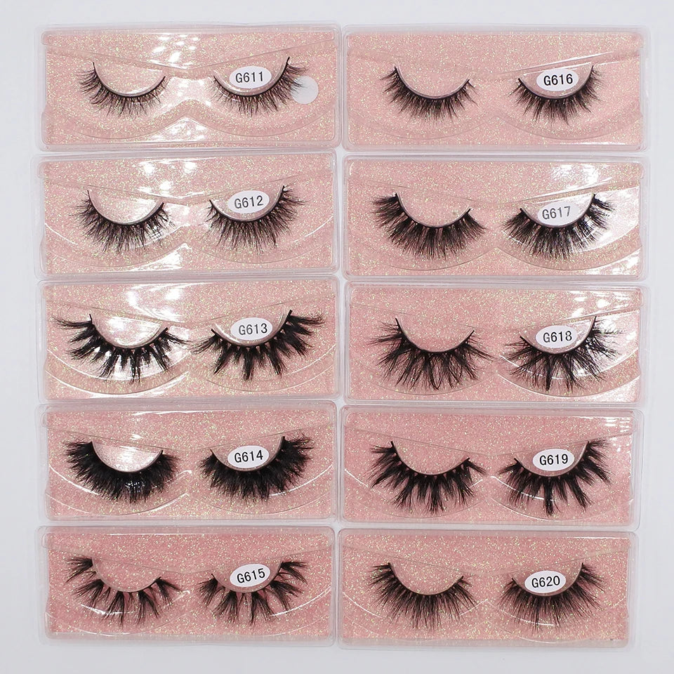 Mink Eyelashes New Soft Natural Full Strip Lashes Vendor Wholesale Fluffy Wispy 3d Mink Lashes Suppliers