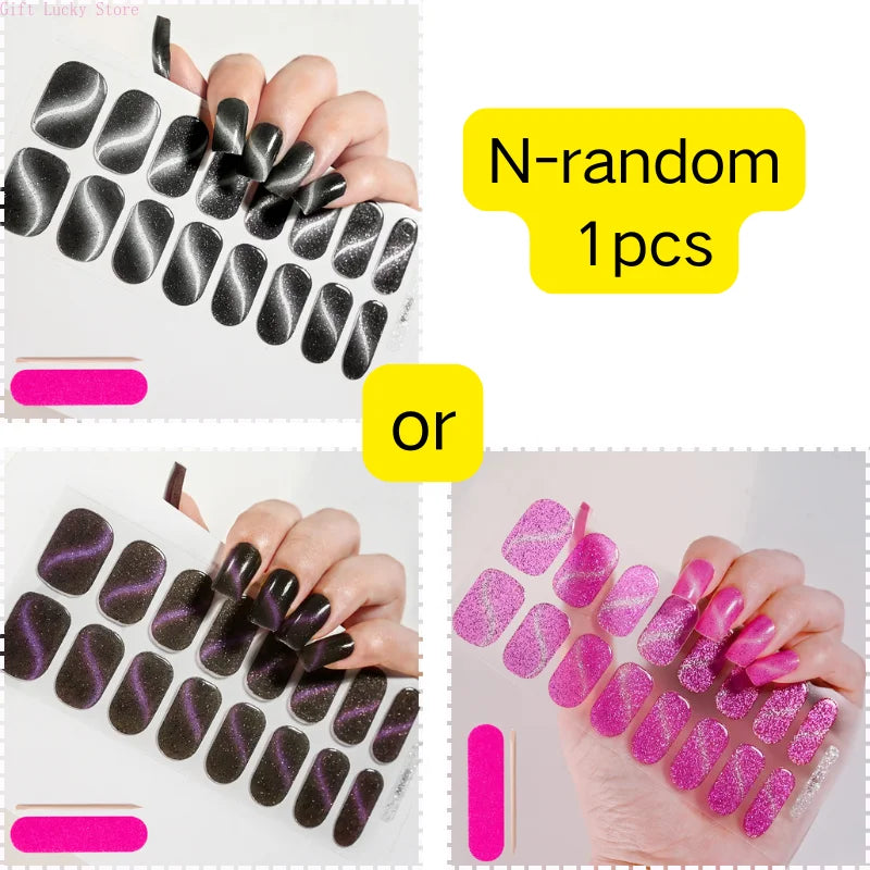 1piece 5D glass fragment nail sticker high quality stained glass window grille design glitter art decoration design nail sticker