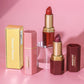 6 Colors Gold Bar Tube Lipstick Matte Texture Pearlescent Glitter Velvet Lipstick Valentine's Day Gift 1PCS