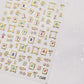 1 piece 5D color crystal star nail stickers high quality love shiny silver hollow smear rainbow flower jelly design nail sticker