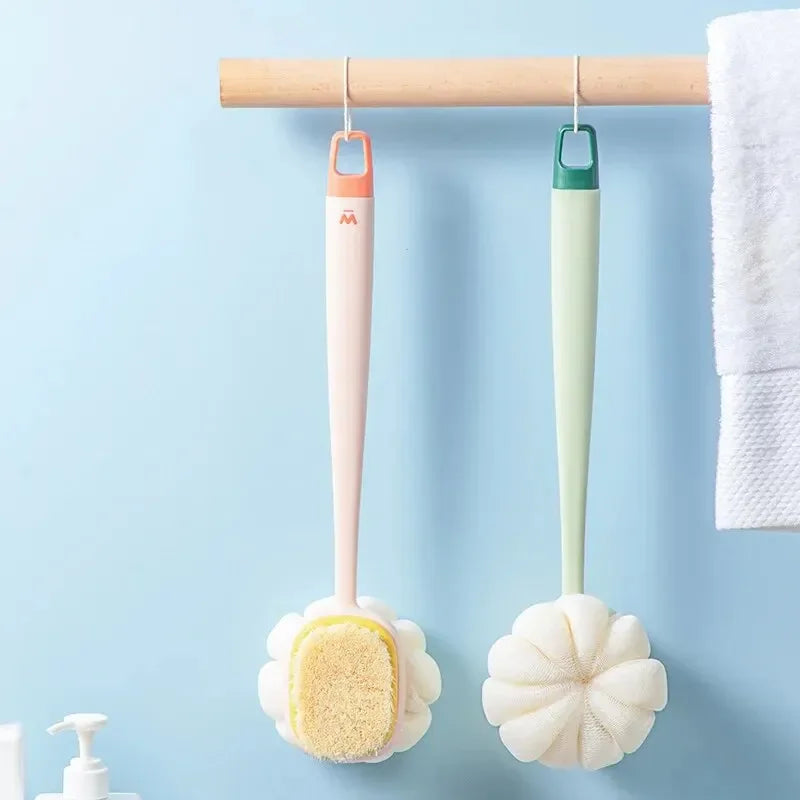 Loofah Back Scrubber Long Handle Shower Body Brush with Soft Mesh Sponge for Women Skin Exfoliating Bath Massage back scrubber
