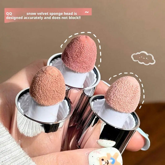2 In 1 Liquid Powder Blusher Cheek Lip Korean Natural Powder Low Matte Saturation Color Women Blusher