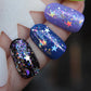 KODIES GEL Glitter Top Coat Gel Nail Polish 2 In 1 Semi Permanent  UV Stars Moon Halo Top Coat No Wipe Manicure Nail Art Sealer