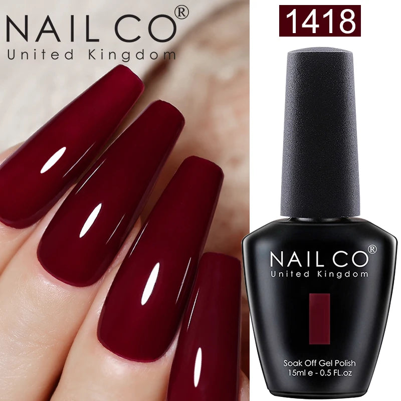 NAILCO 15ml Hema/TPO Free UV Gel Nail Polish Nail Art Manicure Nail Professionals Base Top Varnish Semi Permanent Vernis Nail