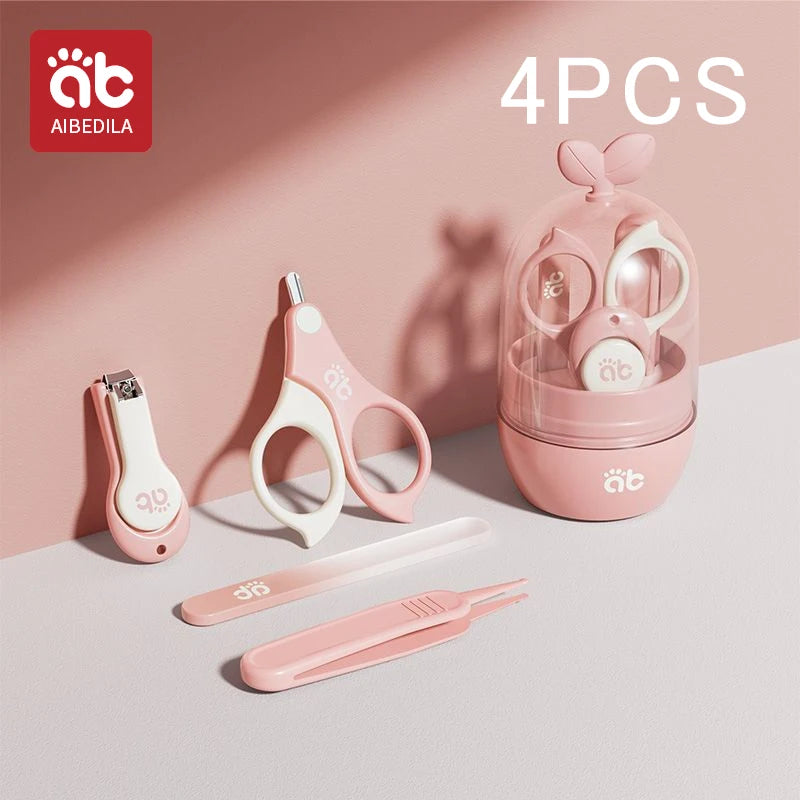 Newborn Baby Nail Scissor Baby Nail Care Tool Kid Safe Portable Nail Clipper Trimmer Tweezer with Box Children Manicure Kit