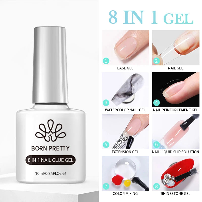BORN PRETTY 10ml Sparkling Glitter Reflective Gel Nail Polish Sparkly Holo Shiny Pink Silver Black Gel Nail Art Salon Varnish