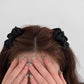2Pcs Black Bow Small Hair Claw Women Girl Hair Grab Clip Side Clip Forehead Bangs Hair Styling Clip Sweet Headdress
