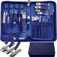 30pcs Professional Stainless Steel Nail Clipper Set Green Nail Tools Manicure  Pedicure Set of 30pcs Travel Grooming Kit