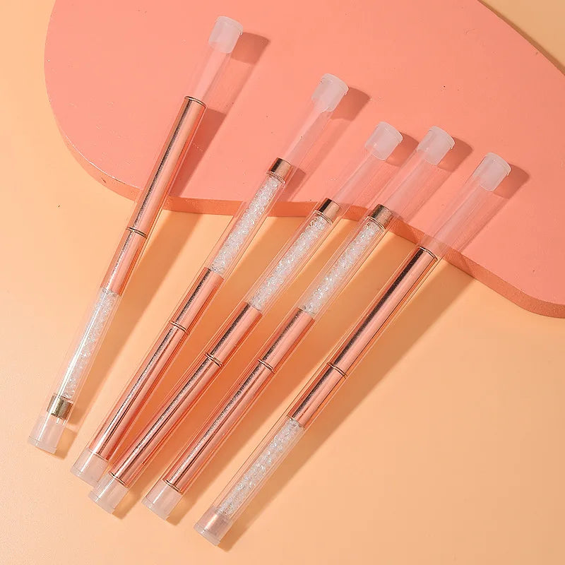NEW 1/5 PCS Nail Brush for Manicure Art Brush Acrylic Nail Salon Brush Gadgets Nail Supplies for Professionals ZJS01