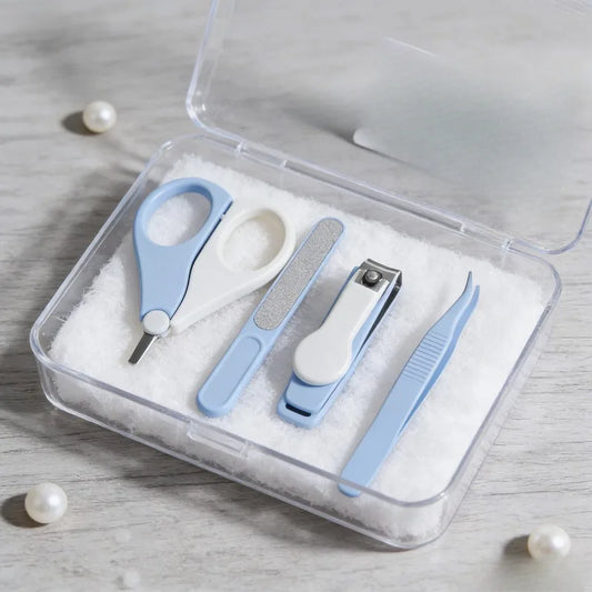 Newborn Baby Nail Scissor Baby Nail Care Tool Kid Safe Portable Nail Clipper Trimmer Tweezer with Box Children Manicure Kit