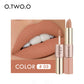 O.TWO.O 2 IN 1 Matte Lipstick&Liquid Lipstick 12 Colors Makeup Lip Glaze Waterproof Batom Lip Cosmetics Silky Texture