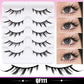 DINGSEN 5 Pairs Manga Lashes Cosplay Fake Eyelashes Strip Lash Soft Natural Look Fox Eye Korean Manhua Makeup False Eyelashes