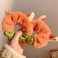 2Pcs Kawaii Fluffy Bunny Fox Hair Tie Scrunchies Cartoon Animal Theme Ear Hair Rope For Girls Women Party Daily Hair Accessories