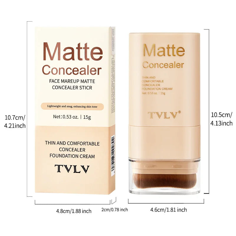 Eraser Concealer Double-Head Foundation Stick, Nine-color Waterproof Non-Gluggy Solid Foundation Cream