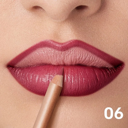 Matte Lip Liner Pencil Nude, Long-Lasting Waterproof, Smudge-Proof, Precise Outline, Smooth Creamy Formula