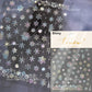 Flying Snowflakes Cold Winter Geometric Hexagon Star Romantic Adhesive Nail Art Stickers Embossment Rhinestone Manicure Decals