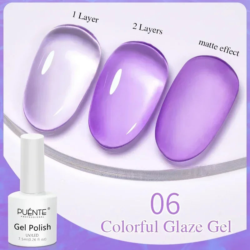 PUENTE 7.5ML Vibrant Blue Cat Eye Gel Nail Polish High Glossy Long-Lasting Soak Off UV Semi-Permanent Nail Art Varnish Manicure
