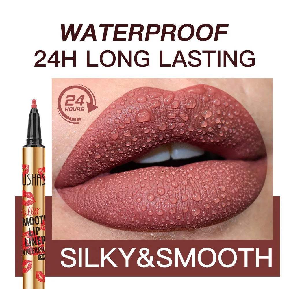 12 Colors Smooth Lip Liner Waterproof Long-lasting Lip Gloss Matte Velvet Non-stick Cup Moisturising Lipstick Makeup Cosmetics