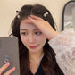 2PCS Pearl &Rhinestone Hair Clips Set, Black Base Elegant Retro-Style Hair Accessories For Women, Stylish Daily Wear Party Decor