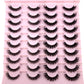 2023 New 20 pairs natural long 3D mink false eyelashes fake lashes makeup kit Mink Lashes extension eye lashes short eyelashes