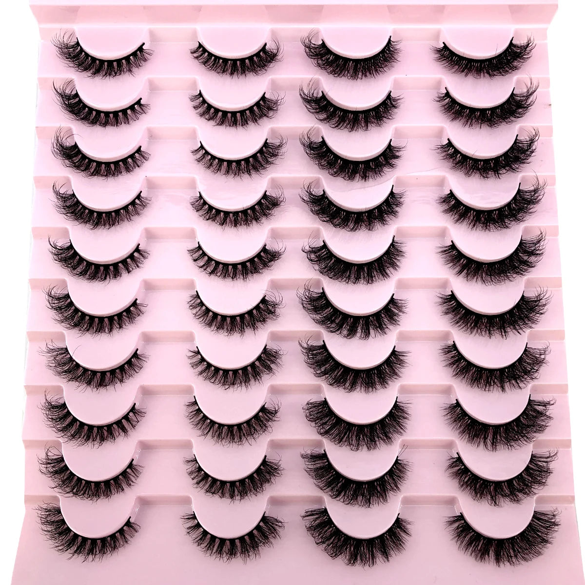 2023 New 20 pairs natural long 3D mink false eyelashes fake lashes makeup kit Mink Lashes extension eye lashes short eyelashes
