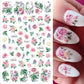 Cherry Blossom 3D Nail Stickers White Flower Petals Nail Art Decals Elegant Wedding Design Spring Sakura Manicure Slider Decor