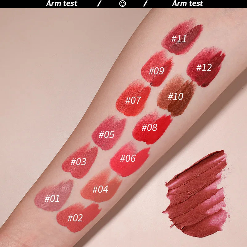 2 In 1 Matte Liquid Lipstick Long Lasting Color Moisturizing Waterproof Non Stick Cup
