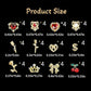 48Pcs 3D Gold Y2K Bulk Art Decor Set Charms Including Heart Rhinestones, Cherries Dollars Roses Crowns and More for Nail