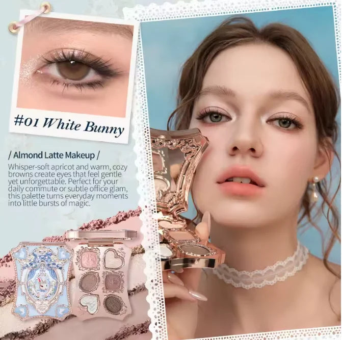 Flower Knows Makeup Swan Ballet Eyeshadow Palette Natural Nude Matte Shimmer Strawberry Cupid Glitter Pigment Eye Shadow Pallete