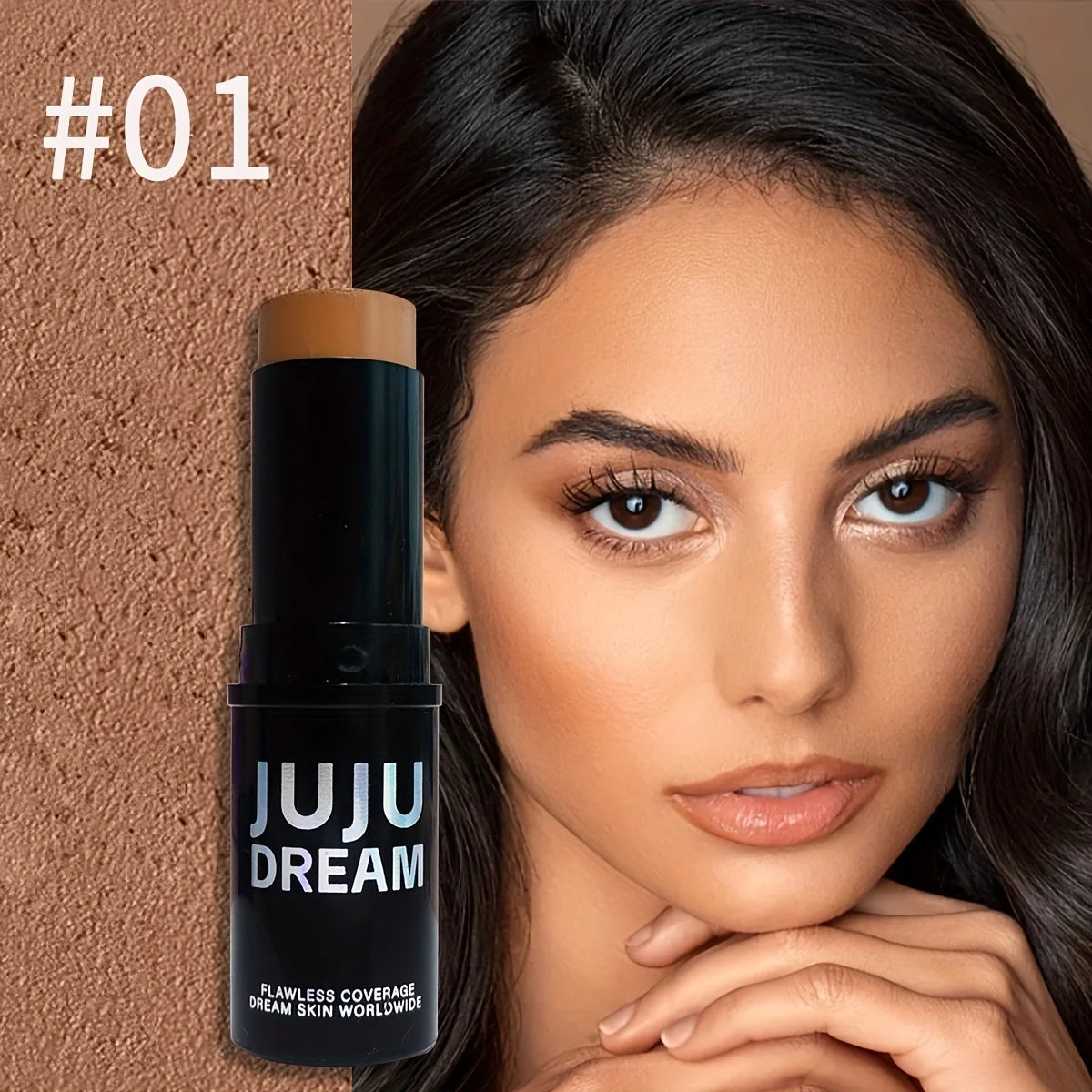 Contour & Concealer Stick - Creamy Waterproof Face Bronzer & Highlighter, Non-Greasy Long-Lasting Buildable Coverage
