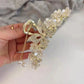 1pc Women's Blue Fairy Orchid Ringflower Water Diamond Butterfly Fashion Style Grip Clip Pan Hair Shark Clip Hair Accessories