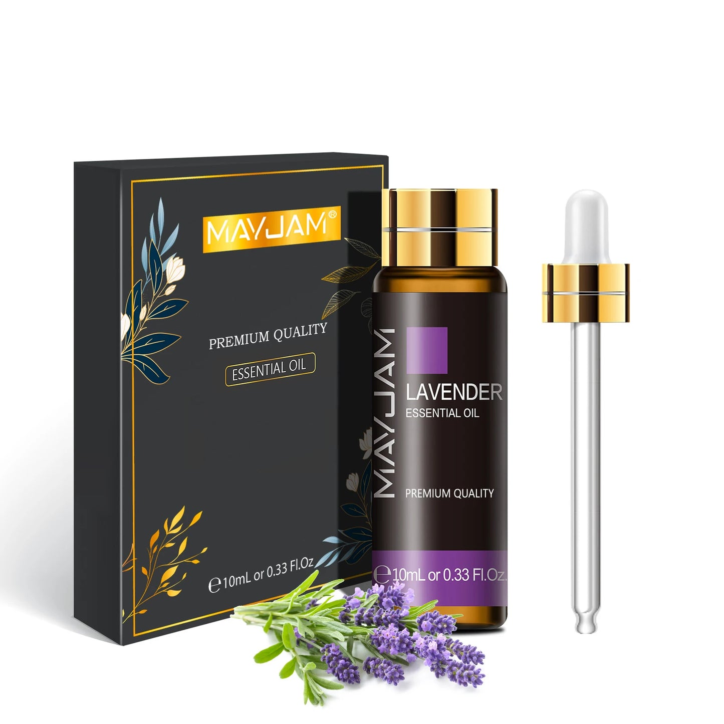 MAYJAM 10ml Pure Essential Oil Lavender Eucalyptus Vanilla Sandalwood Jasmine Bergamot Lemongrass Cinnamon Grapefruit 1pc