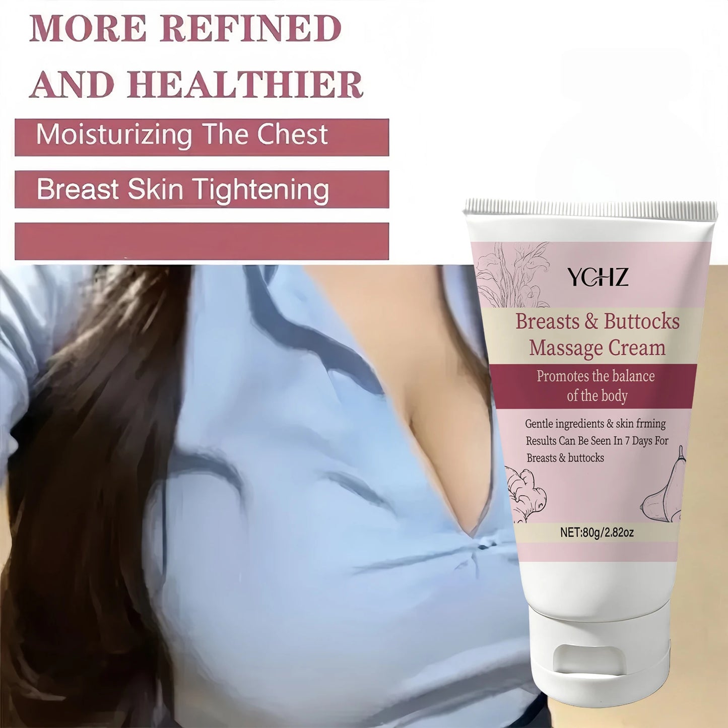 Fast-Acting Butt-Lifting Cream, Containing Vitamin E Ingredients — Instant Butt-Lifting and Firming Massage Gel, Suitable for All Skin Types, Moisturizing and Plumping Cream, Designed Specifically for Butt Shaping and Care