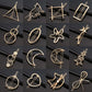 Triangle Moon Hairpin Fashion Women Metal Frog Clip Word Clip Elegant Star Round Barrette Alloy for Ladies Hair Accessories