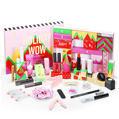 Christmas Advent Calendar 2023 Makeup Tools Countdown Calendar Gift Boxes Lipstick Eye Shadow Concealers Makeup Cosmetics Set