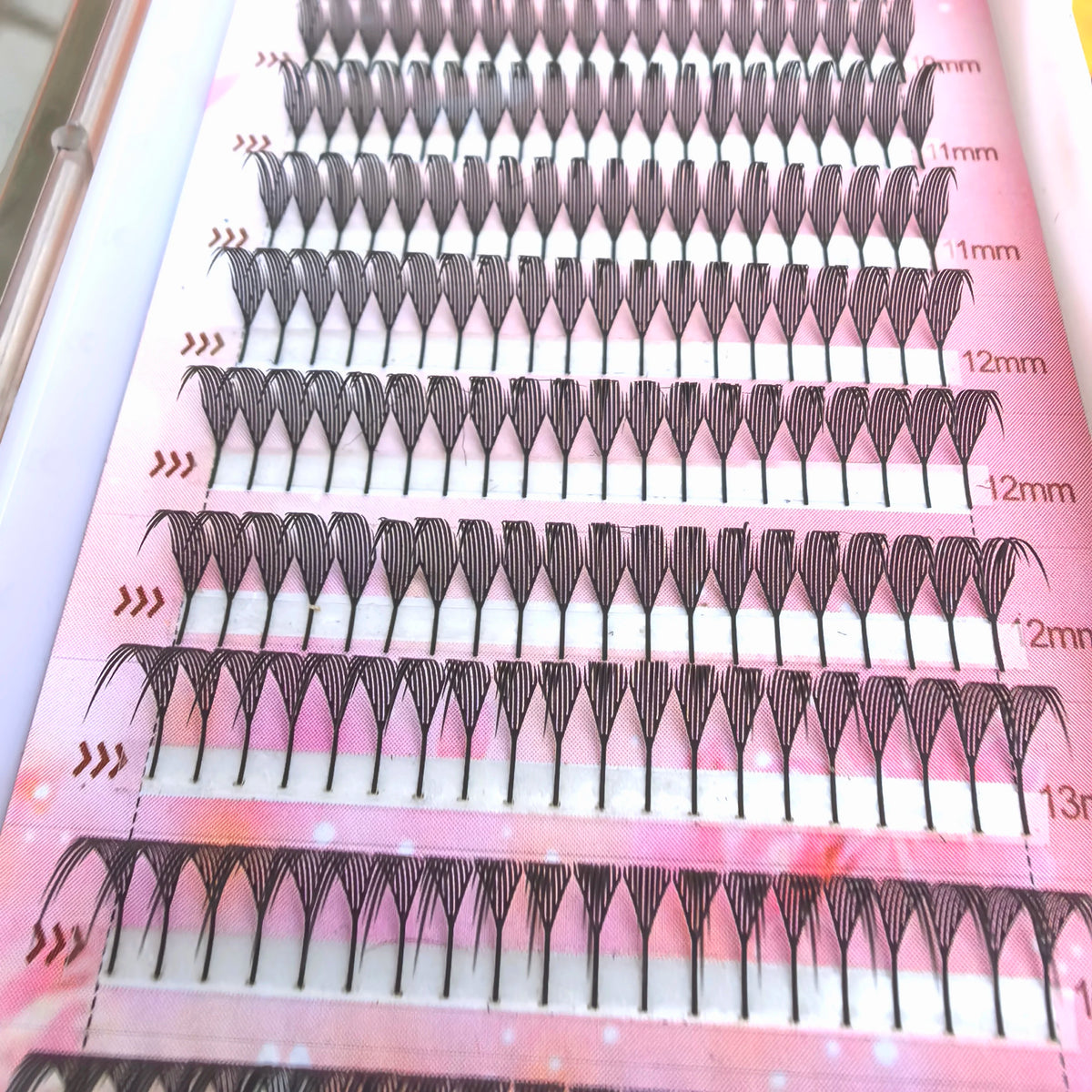 Tbestt Cashmere Anime Spire Eyelash Extension Feather Shape Cashmere Premade Fans Eyelashes False Individual Lashes Extensions