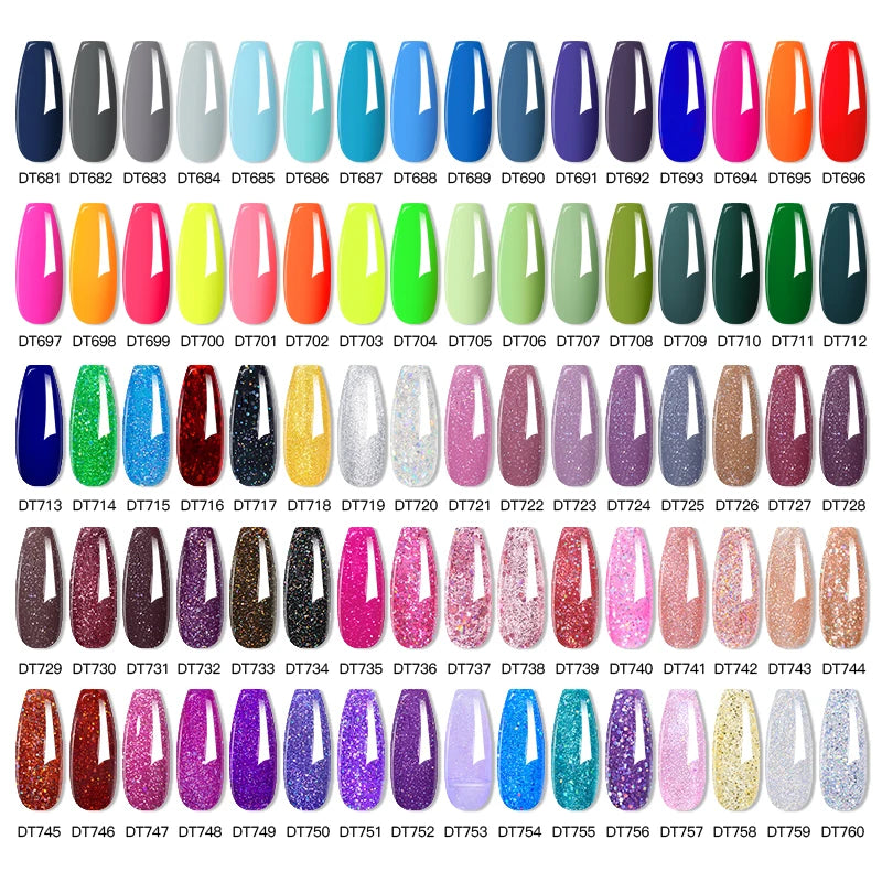 MEET ACROSS 160 Colors 7.3ml Gel Nail Polish Vernis Glitter Sparkly Semi Permanent Soak Off LED UV Gel Varnish Nail Art Manicure