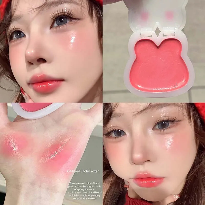 Cappuvini White Rabbit Water Glossy Cream Clear Moisturizing Blush Cream Multi-purpose Ointment Vitality Rouge