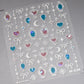Cat's Eye 5D Gradient European Love Heart Gem Wing Crystal Geometric Colorful Self Adhesive Nail Art Stickers Manicure Decals