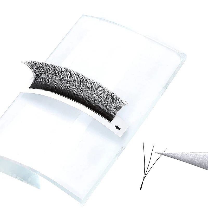 HOLLYLASH YY/W Shaped 2D 3D 4D 5D 6D Hand Woven Automatic Flowering Premade Volume Fans Eyelashes Extensions Individual Lashes