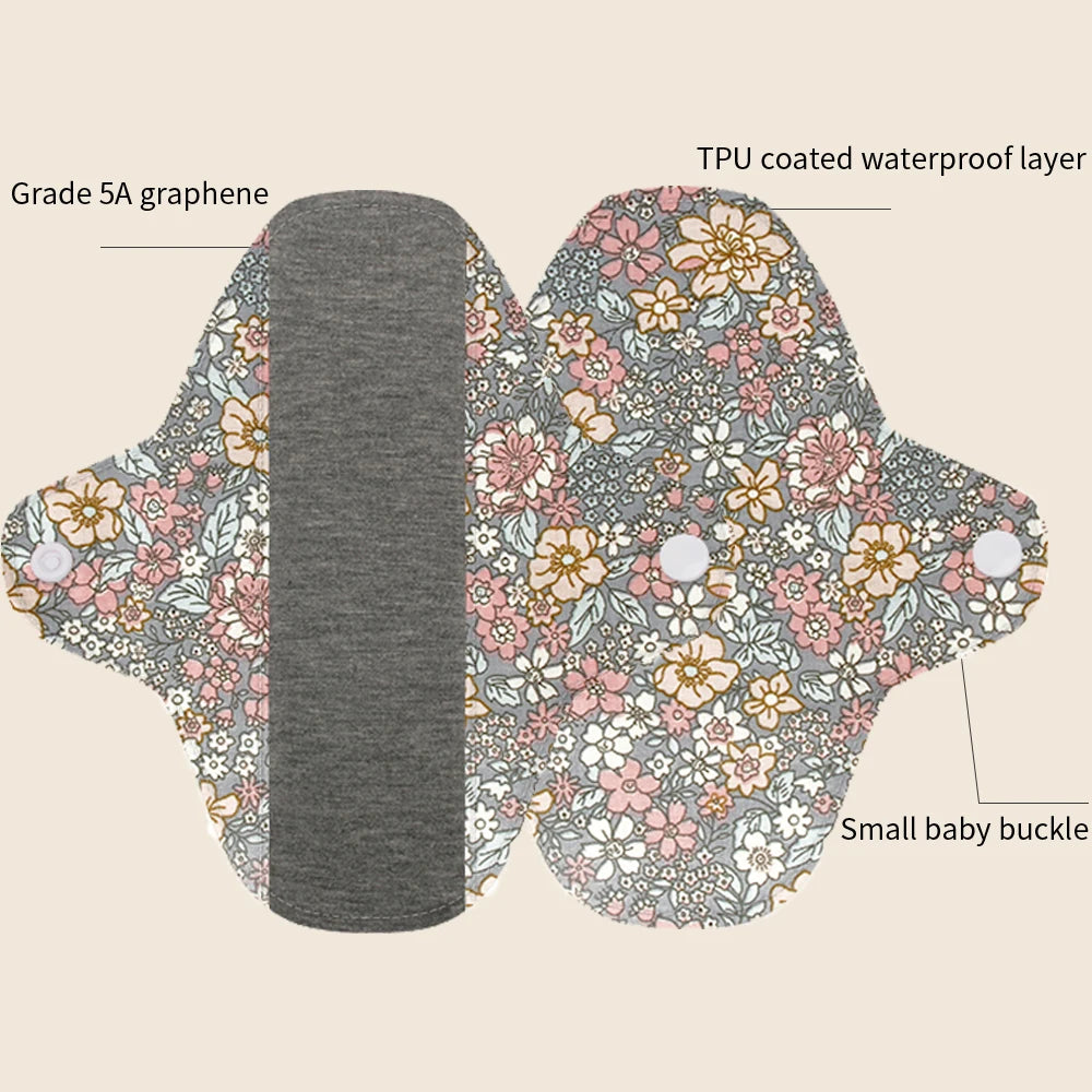 BIAI Sensitive Skin Resuable Sanitary Napkin Ultra Thin Graphene Feminine Menstrual Cloth Pads For Female Cloth Panty  Liner