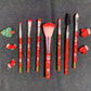 12PCS Christmas Makeup Brush Gift Set | Cute Santa & Kitty Cartoon Brushes for Women | Beginner-Friendly Holiday Beauty Kit