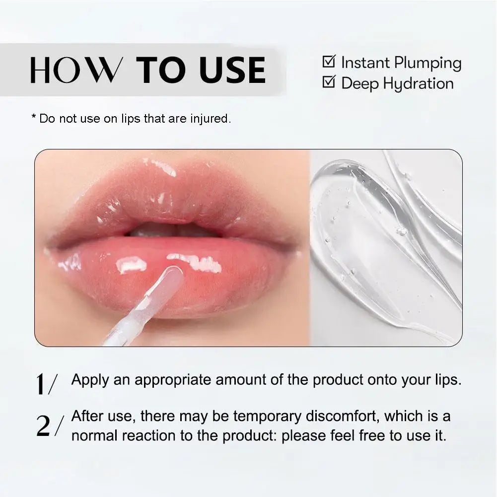 KOEC Korean Lip Plumper Oil Non-greasy Lip Plumping Balm Moisturizing Dry Chapped Lips Shine Hydrating Exfoliating Nourishing