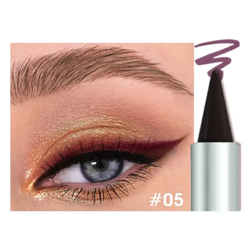 Coffee Brown Velvet Eyeliner Stick Matte Waterproof Long Lasting Eyeshadow Eyeliner Gel Pen Smooth Quick Drying Eyeliner Cream