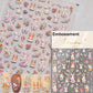 Lovely Cat Bunny Bowknot Poker Crown Lock Key Easter Eggs Love Cute Rabbit Mushroom Chick Flower Dog DIY Nail Art Stickers Decal