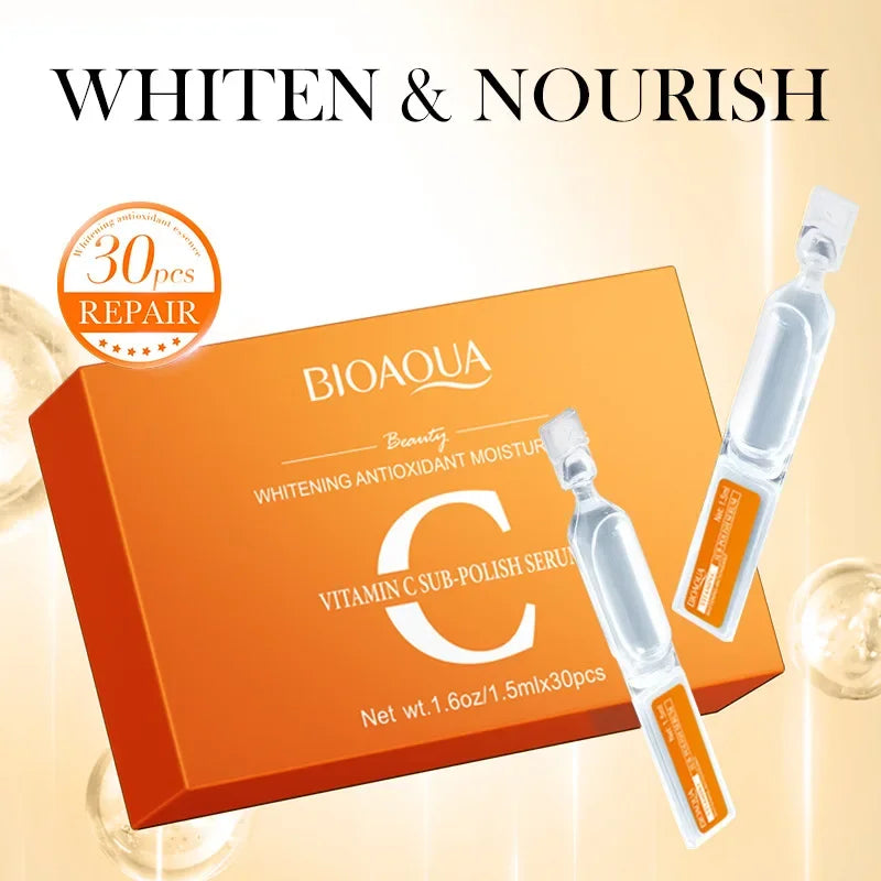 30pcs/box BIOAQUA Retinol Vitamin C Hyaluronic Acid Serum for Face Moisturizing Firming Hydrating Facial Essence Face Skin Care