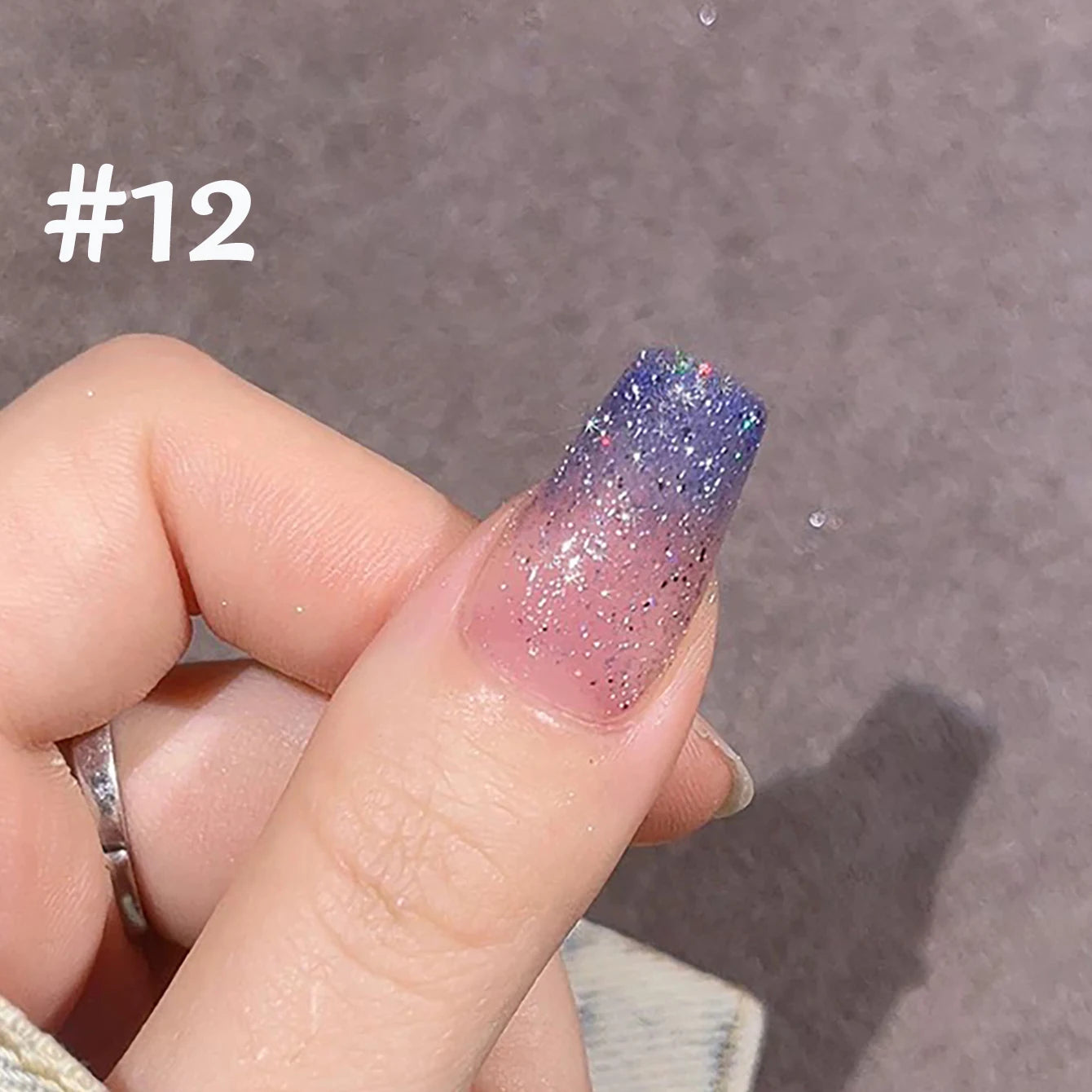 MIANEL 1-12PCS Star-chasing Moon-chasing Gel Nail Polish 2026 Popular Whitening Strobe Sequin Flashing Nail Polish White Nails